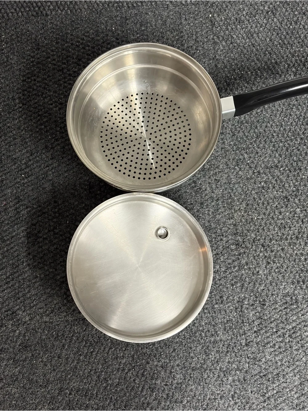 Saladmaster system 7 Steamer Insert Pan Vapo Lid Stainless Steel 9”
